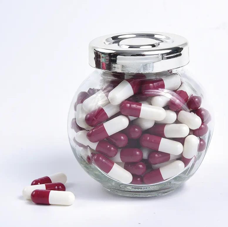 Fuchsia & White Non-Transparent Empty Gelatin Capsules